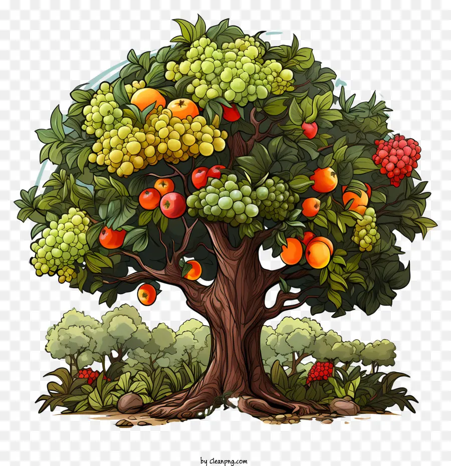 Les Fruits De L'arbre，Différents Types De Fruits PNG