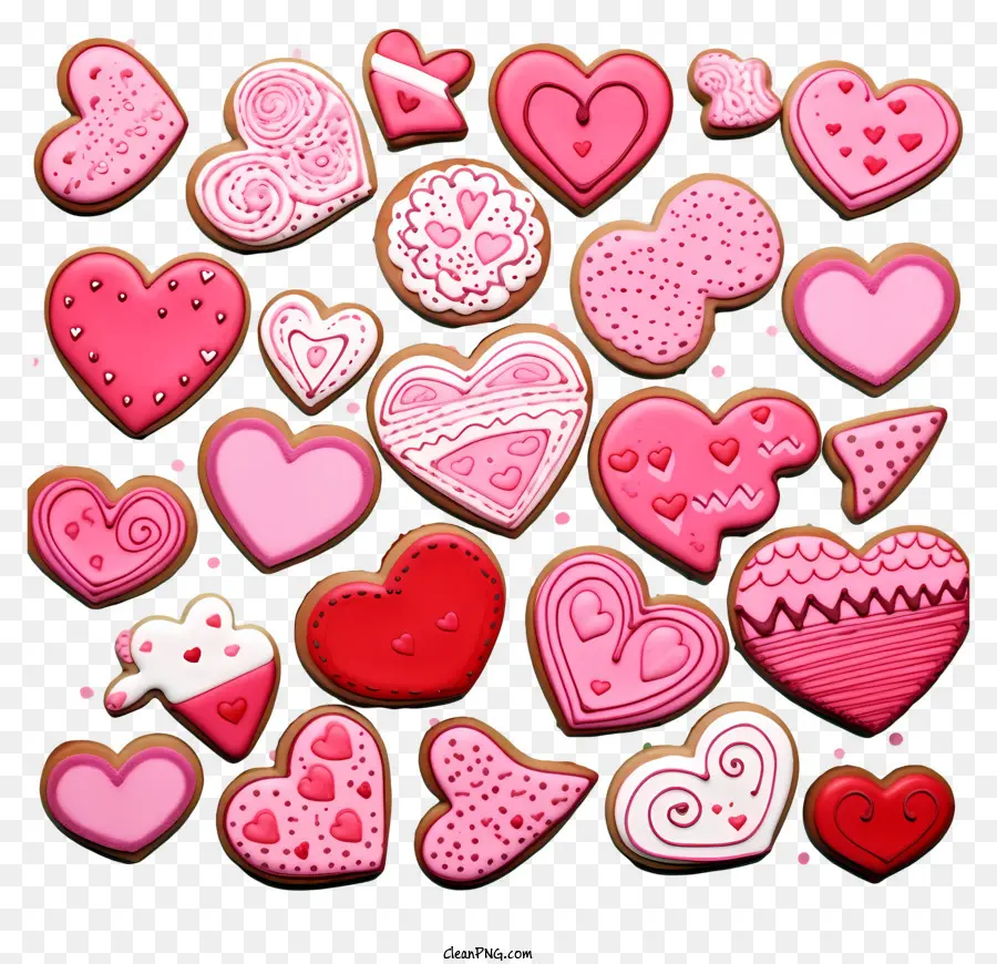 Cookies Doodle Valentines，Biscuits De La Saint Valentin PNG