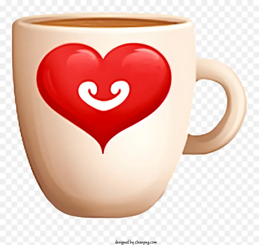 Emoji Café Pour La Saint Valentin，Tasse Coeur PNG