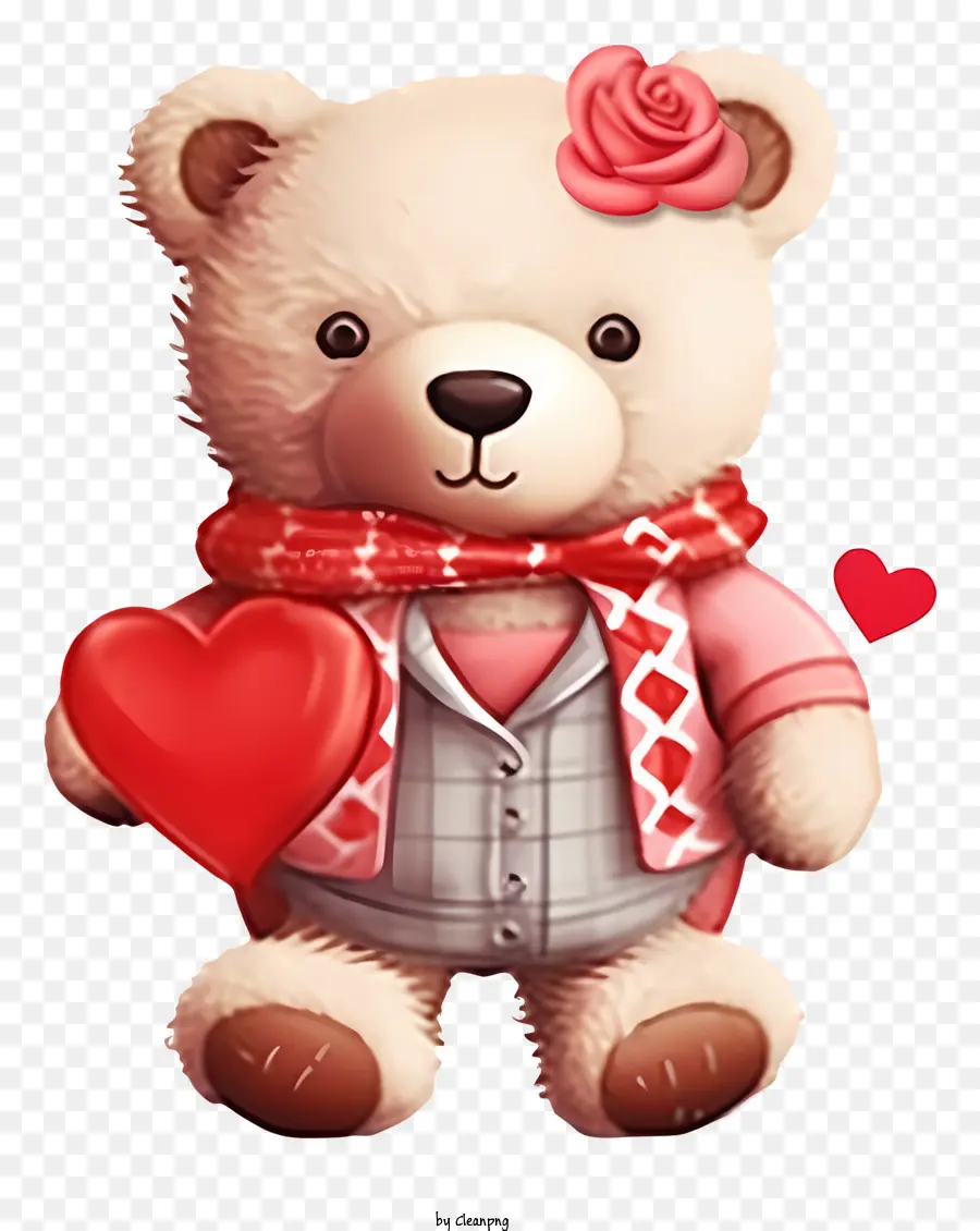 Ours En Peluche Saint Valentin De Style Rétro Tendance，Ours En Peluche PNG