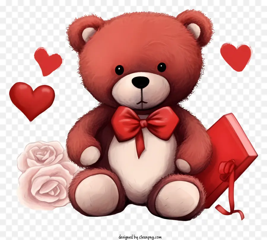 Croquis Ours Peluche Valentine，Ours En Peluche Rose PNG