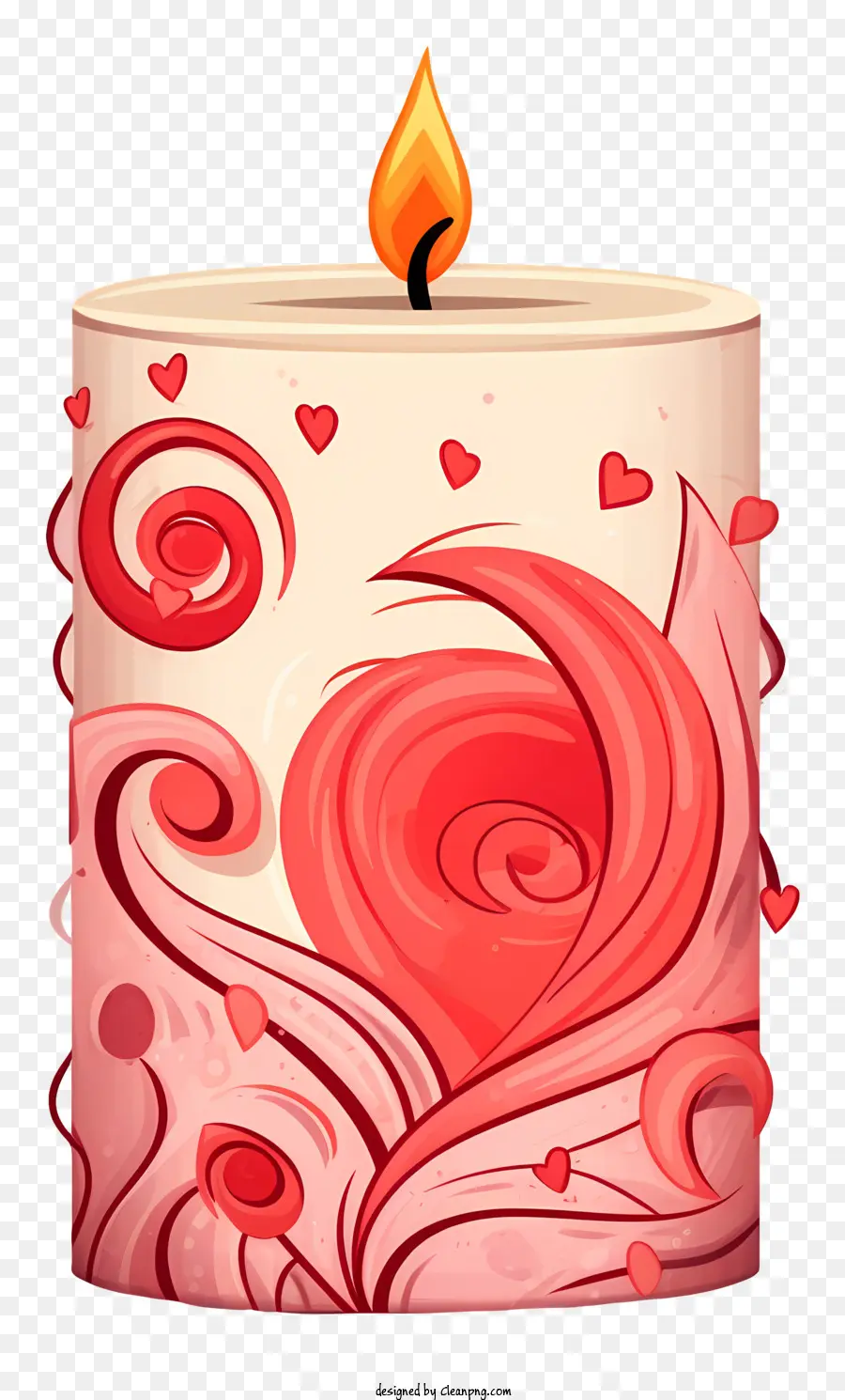 Bougie Doodle Valentines Day，Papier Bougie PNG