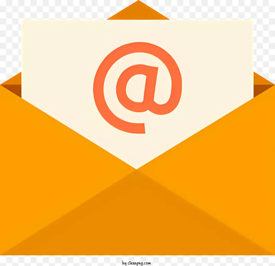 Orange Enveloppe，Icône D'enveloppe Blanche PNG