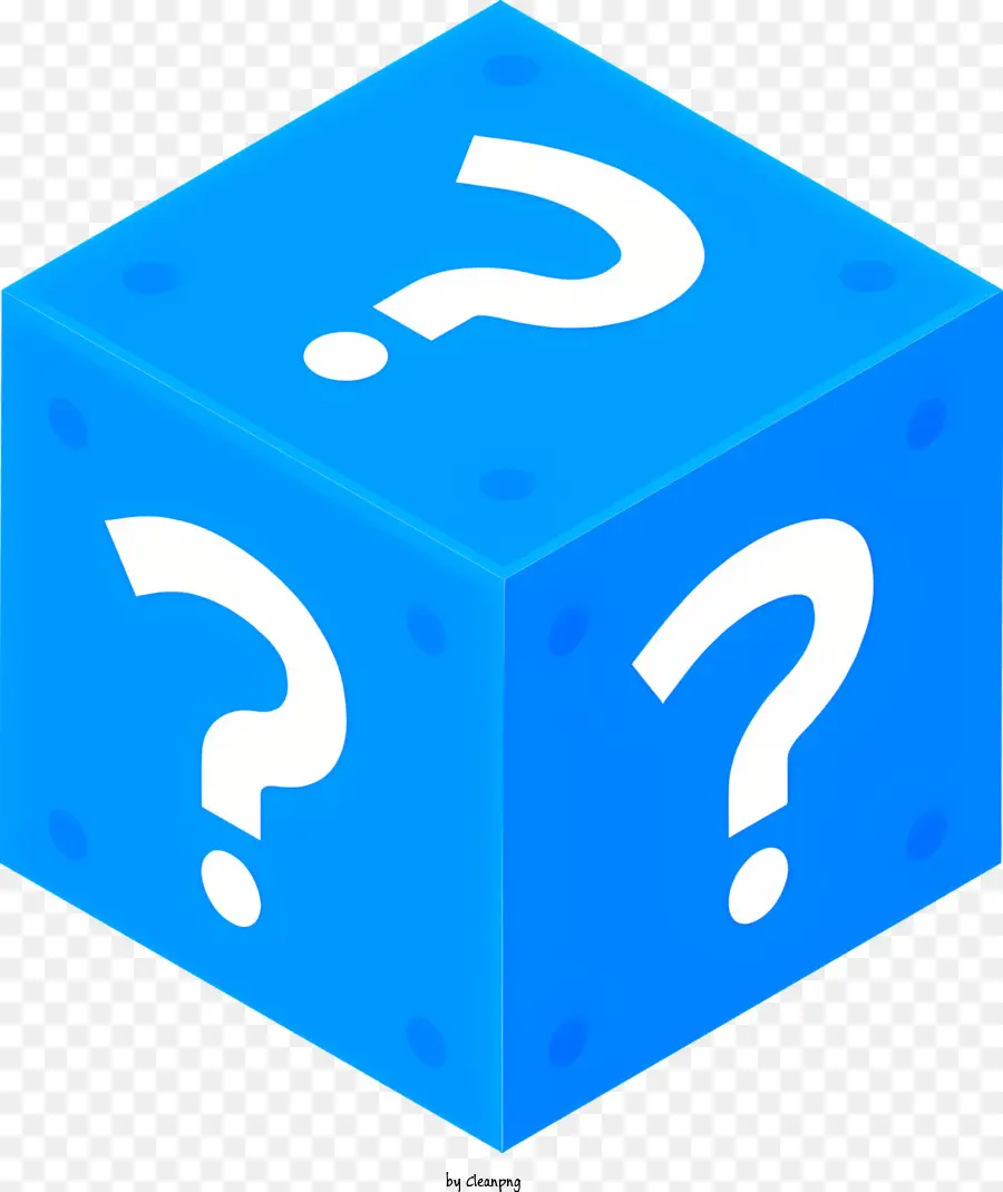 Cube Bleu，Le Point D'interrogation PNG