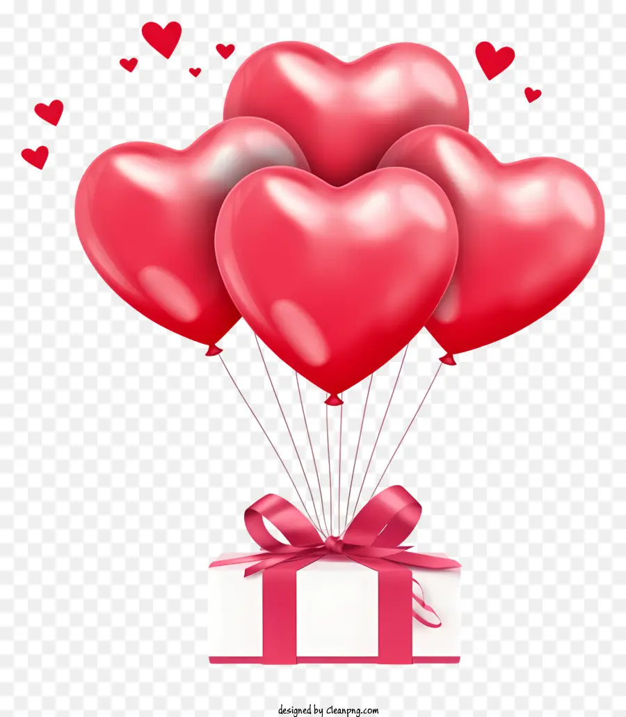 Ballon Cadeau Plat Saint Valentin，Ballons PNG