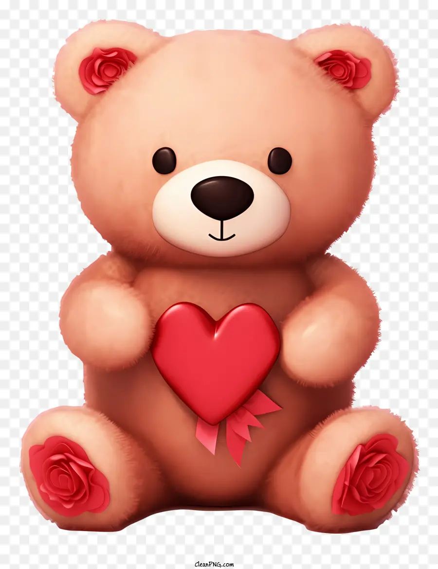 Ours En Peluche 3d Valentine Réaliste，Mignon Ours En Peluche PNG