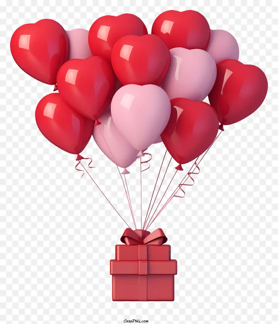 Ballon Cadeau Saint Valentin，Ballons PNG