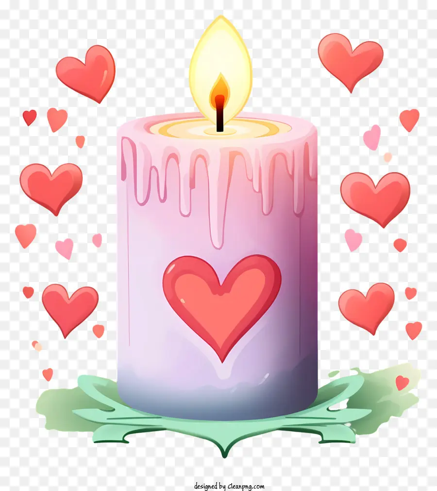 Bougie De La Saint Valentin Pastel，Rose Bougie PNG