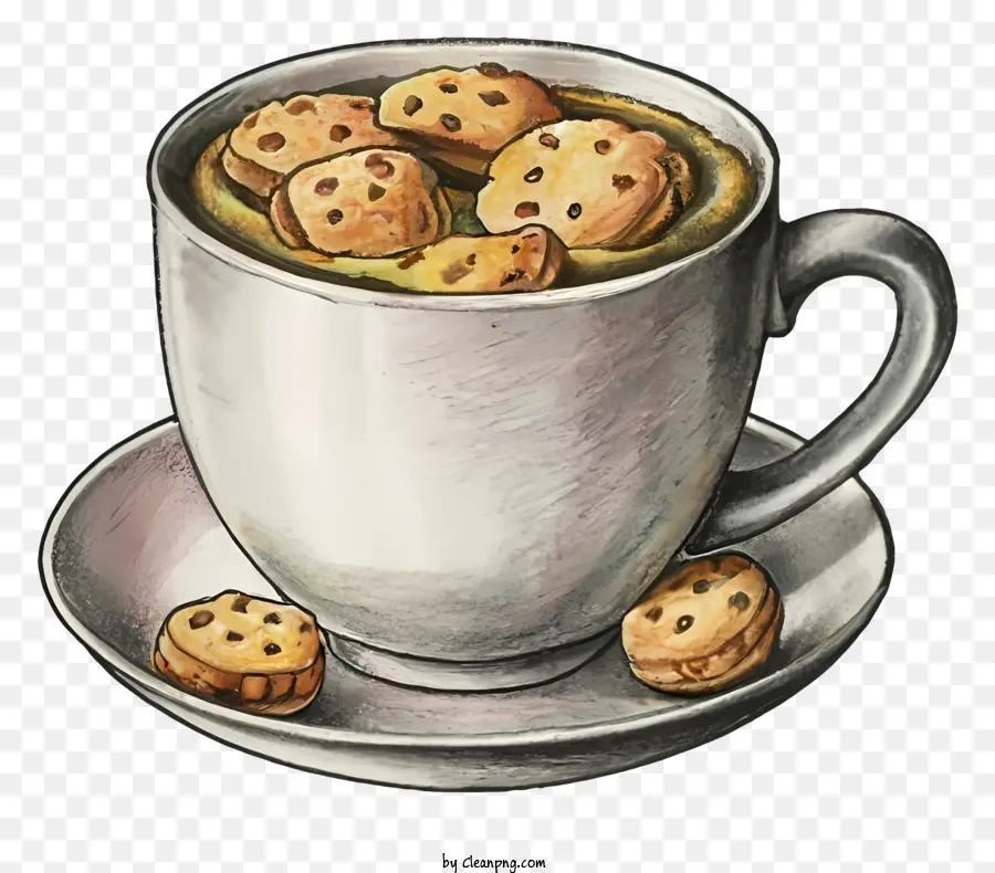 Dessin Animé，Tasse De Biscuits PNG