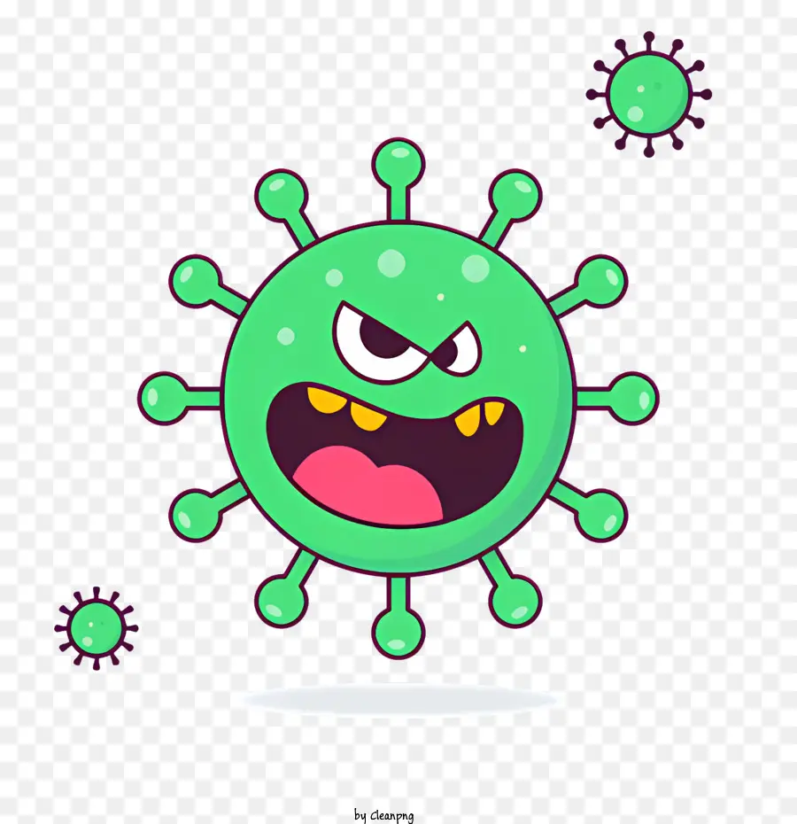 Dessin Animé Virus，Maladie Contagieuse PNG
