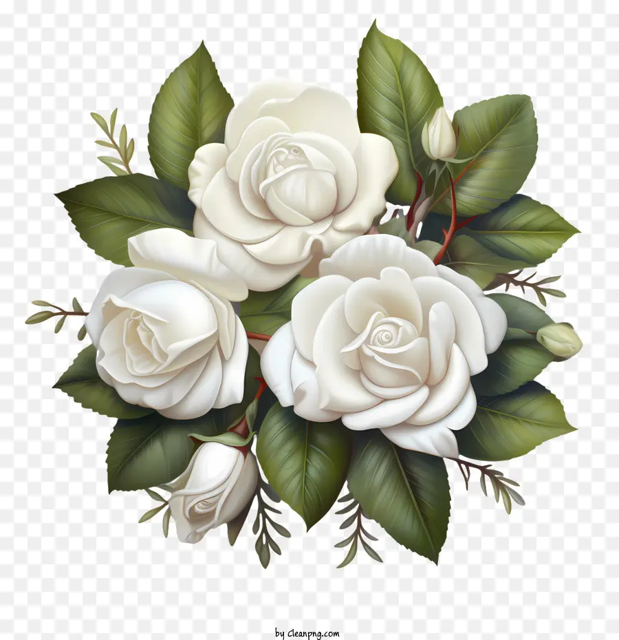 Fleur De Rose Blanche，Roses Blanches PNG