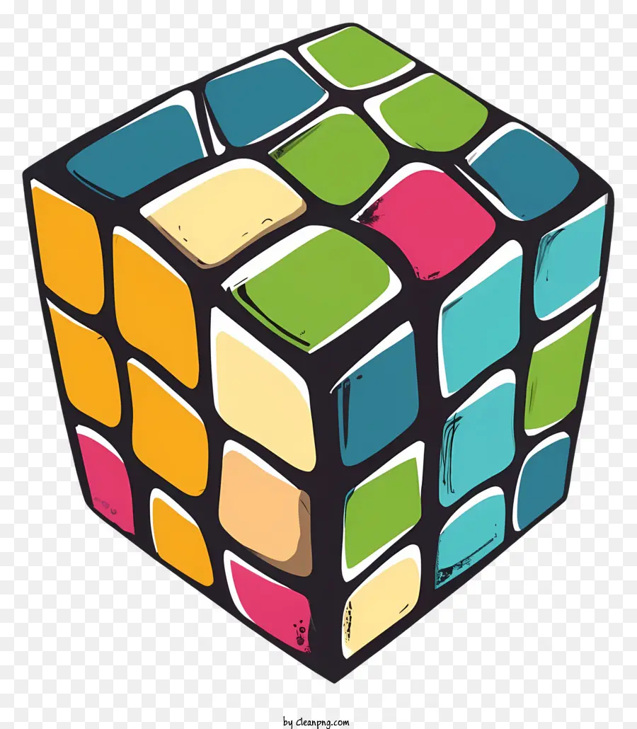 Dessin Animé，Rubik's Cube PNG