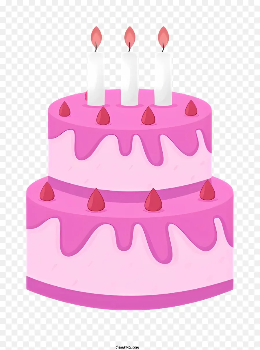Gâteau D'anniversaire，Gateau Rose PNG
