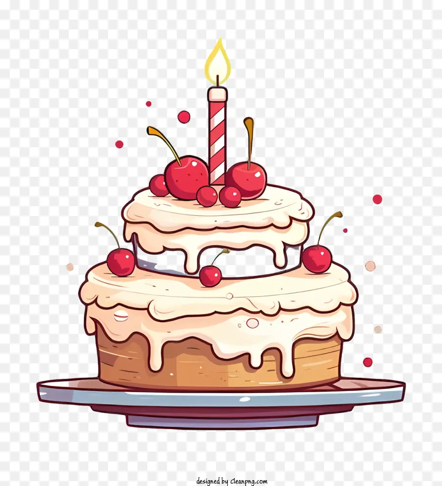 Gâteau D'anniversaire，Image De Dessin Animé PNG