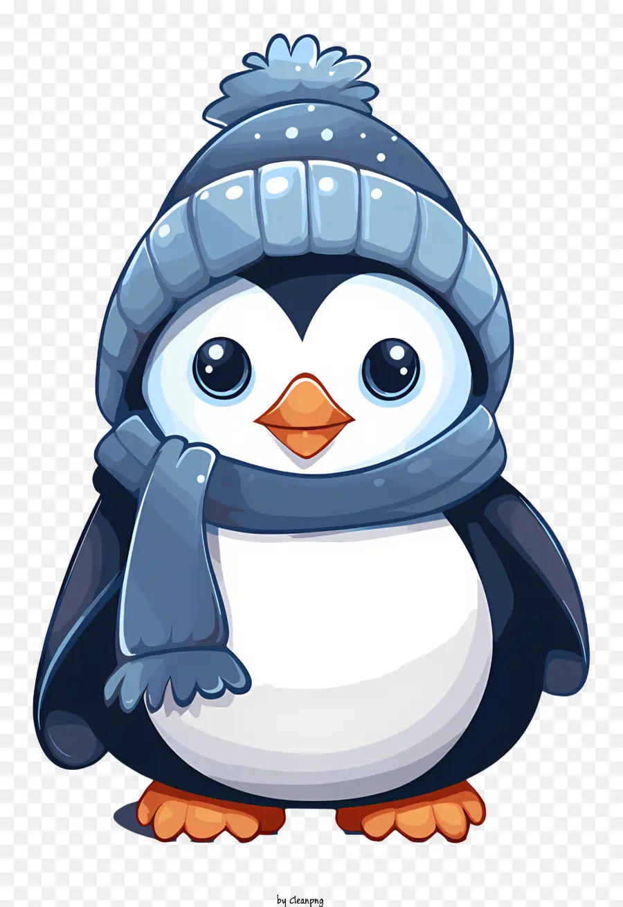 Pingouin，Chapeau Bleu PNG