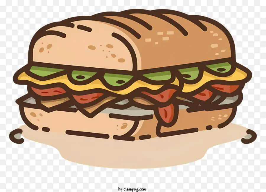 Dessin Animé，Sandwich PNG