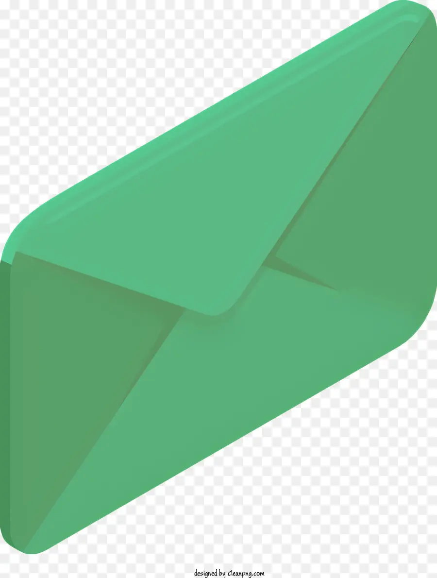 Une Enveloppe Verte，Rabat Ouvert PNG