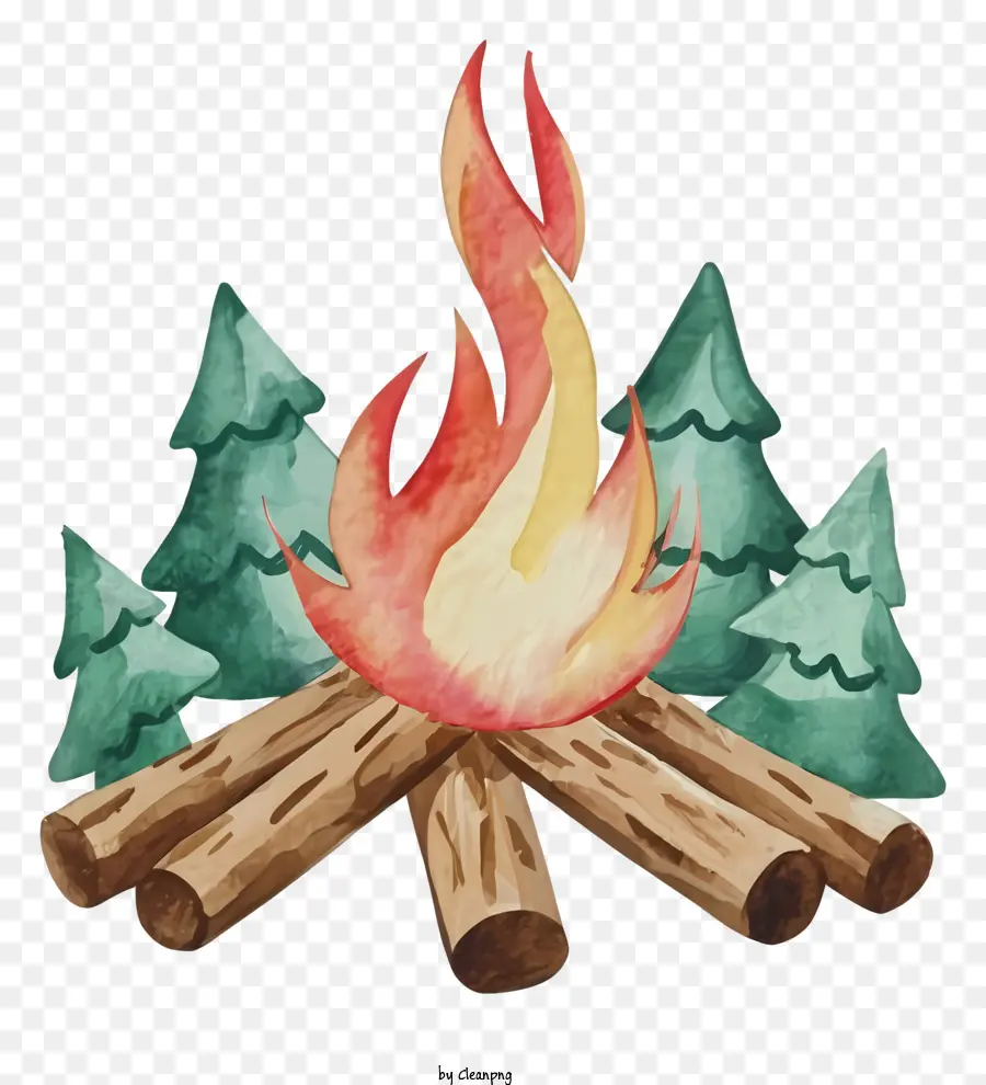 Dessin Animé，Feu De Camp PNG