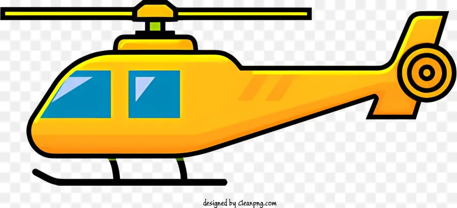 Jaune Hélicoptère，Hélicoptère à Long Terme PNG