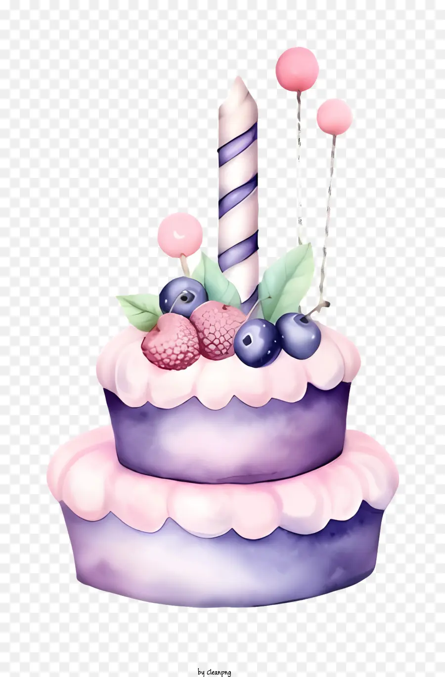 Gâteau D'anniversaire，Bougie Allumée PNG