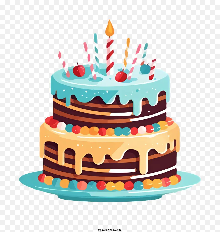 Gâteau D'anniversaire，Bougie PNG