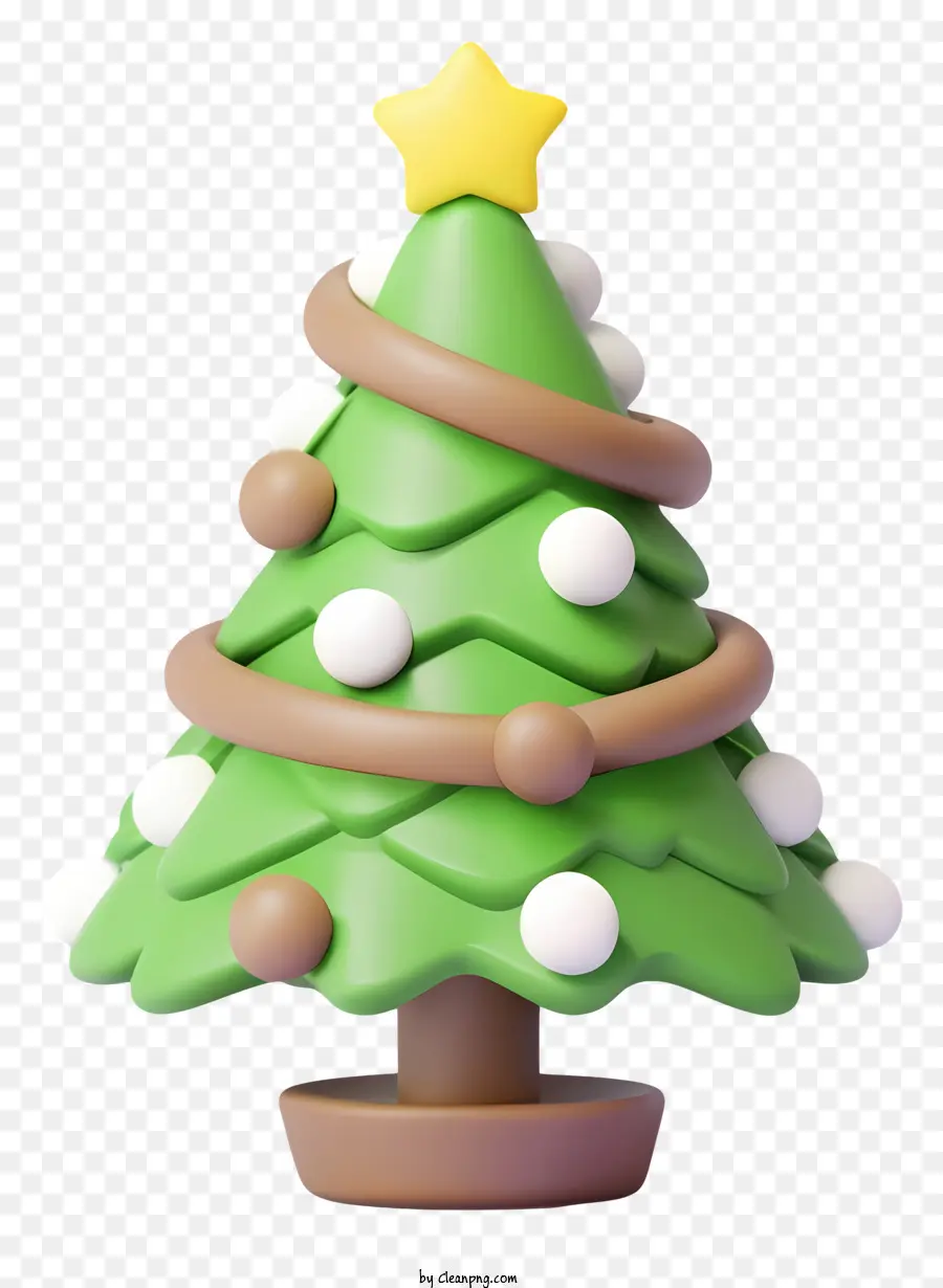 Dessin Animé，Le Vert De L'arbre De Noël PNG