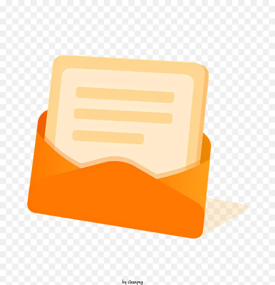 Orange Enveloppe，Lettre Manuscrite PNG