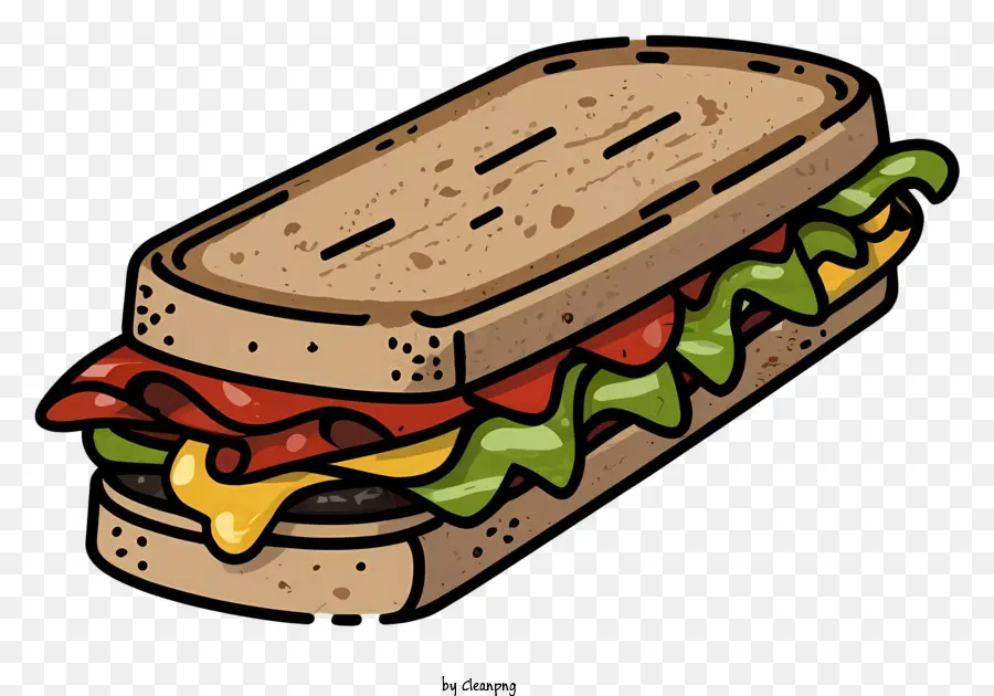 Dessin Animé，Sandwich PNG