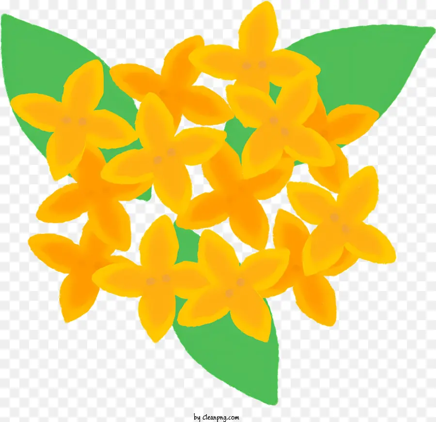 Dessin Animé，Fleurs Jaunes PNG