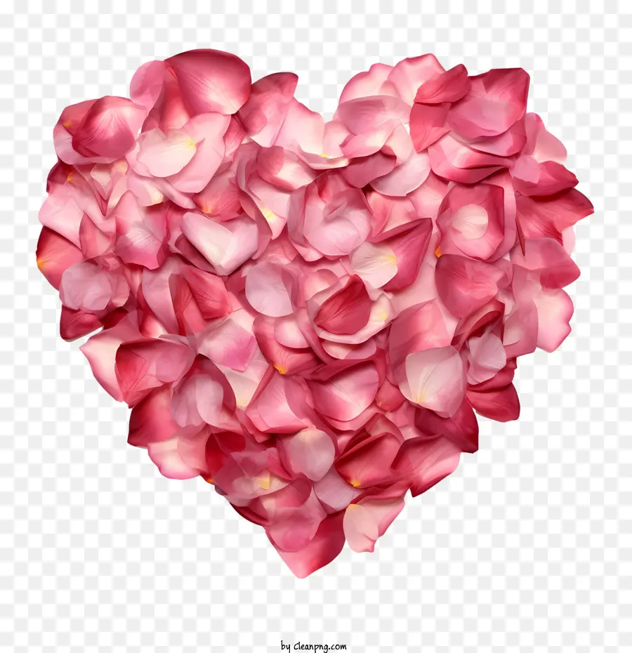 Coeur De Pétales De Rose，Cœur PNG