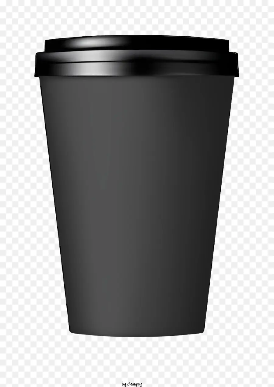 Tasse En Plastique Noir，Visser Le Couvercle PNG