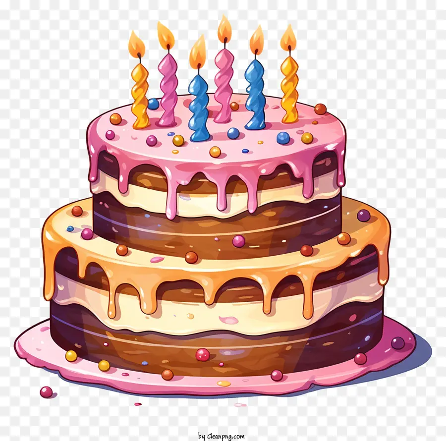 Gâteau D'anniversaire，Image De Dessin Animé PNG