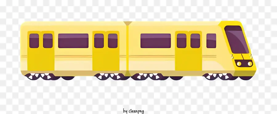 Dessin Animé，Train Jaune PNG