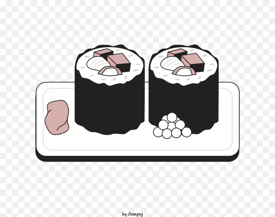 Dessin Animé，Sushi PNG