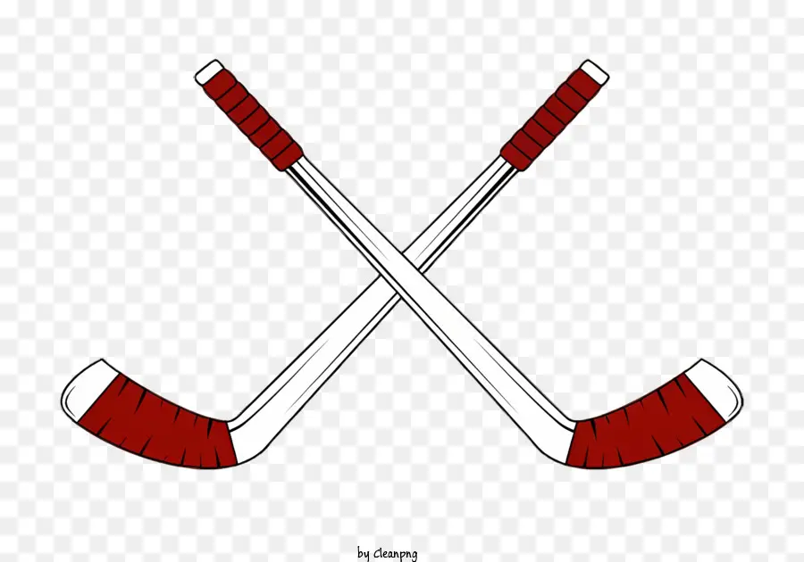 Bâton De Hockey，Stripe Rouge Et Blanche PNG