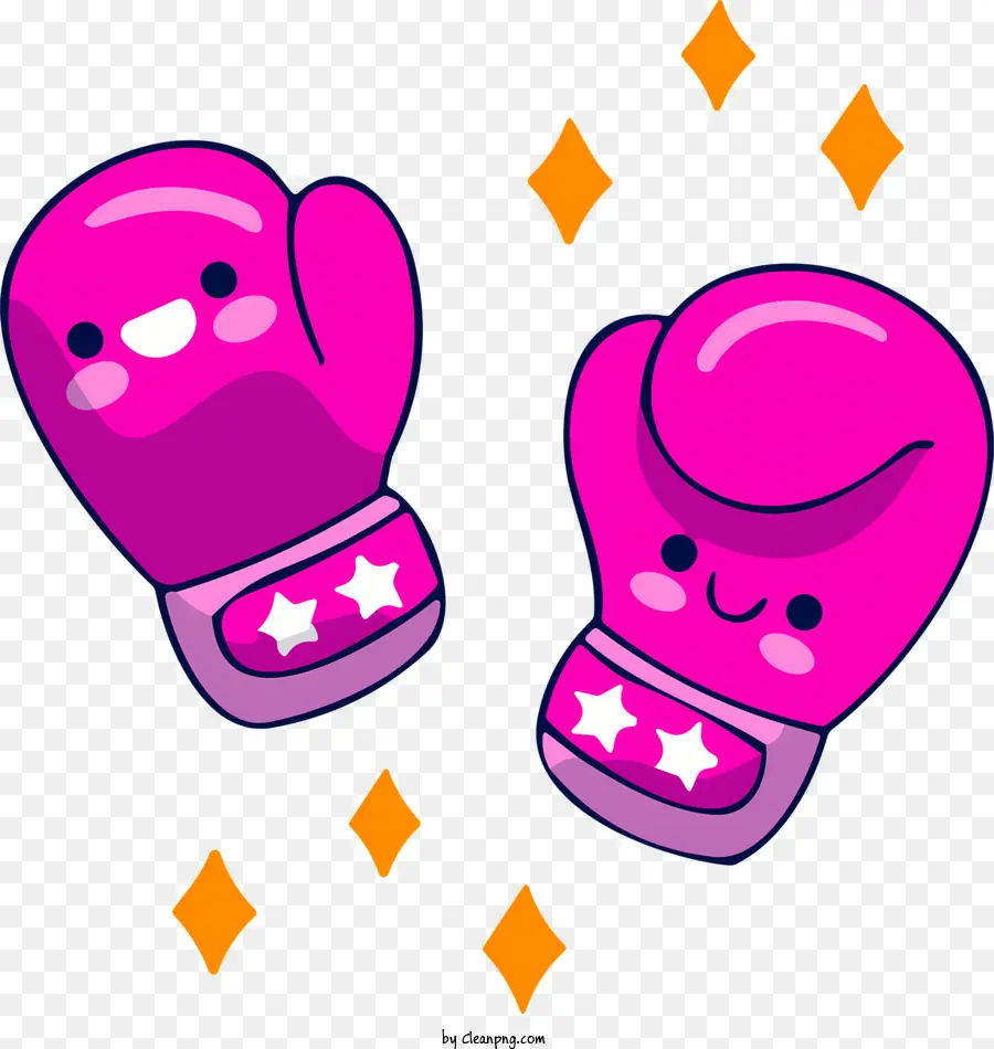 Dessin Animé Gants De Boxe，Gants De Boxe Rose Et Rouge PNG