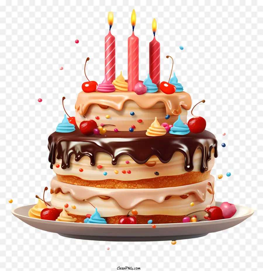 Gâteau D'anniversaire，Bougies PNG