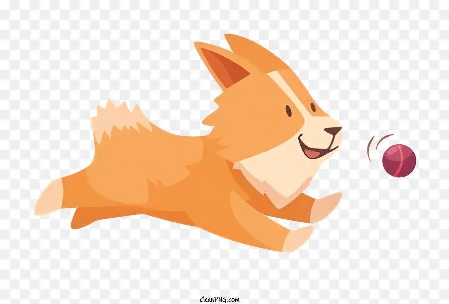 Chiot Corgi，Boule Rouge PNG