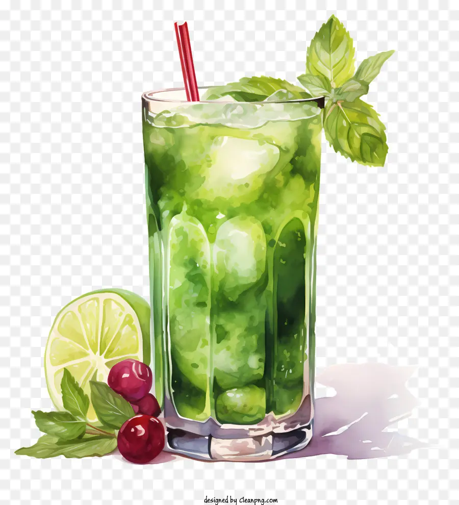 Cocktail，Boisson Verte PNG
