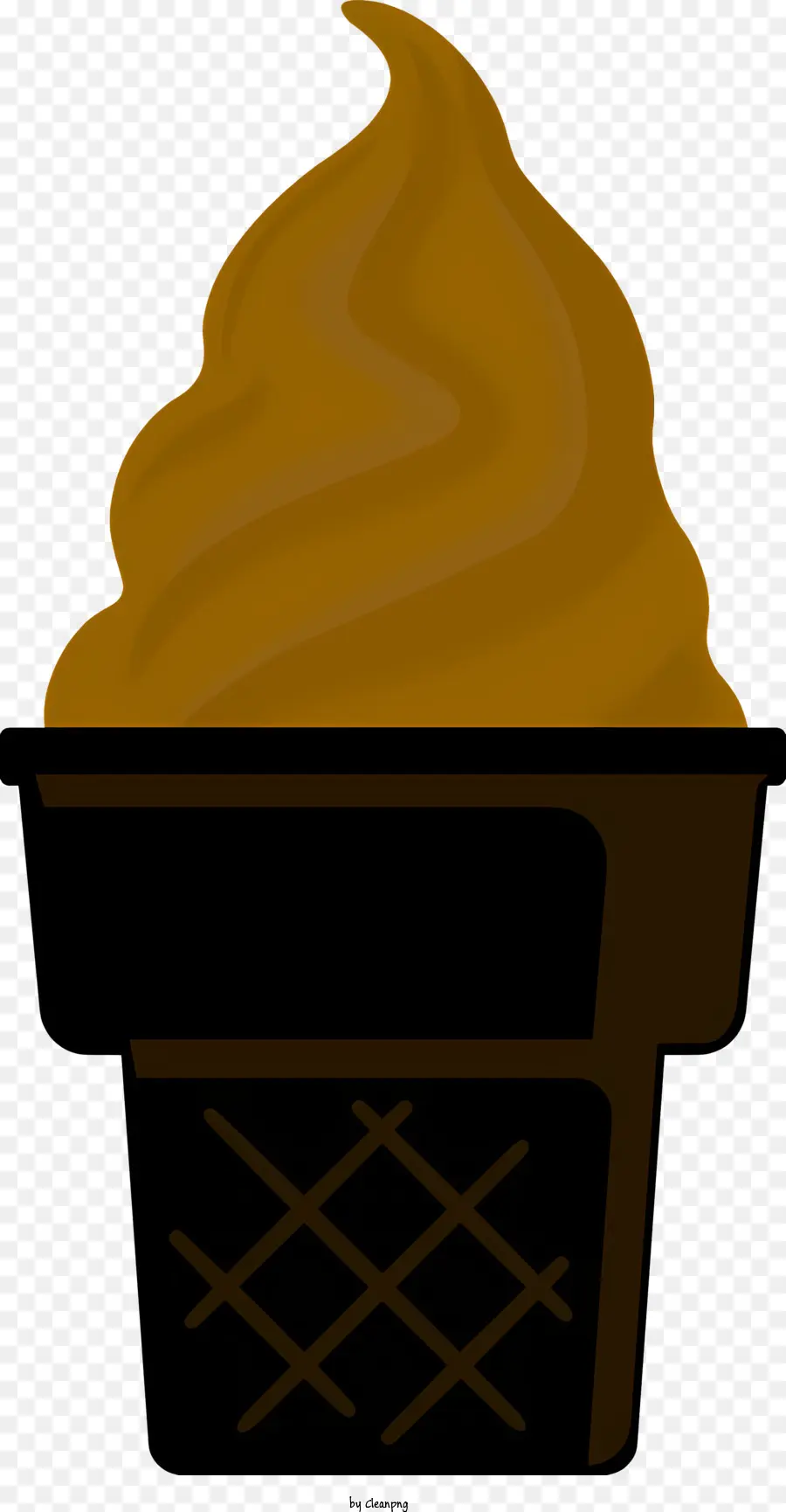 Cornet De Crème Glacée Marron，Cornet De Crème Glacée En Papier PNG