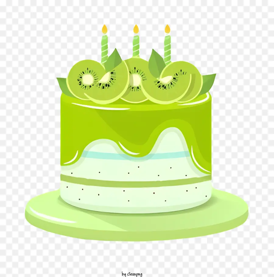 Gâteau D'anniversaire，Gâteau Vert PNG