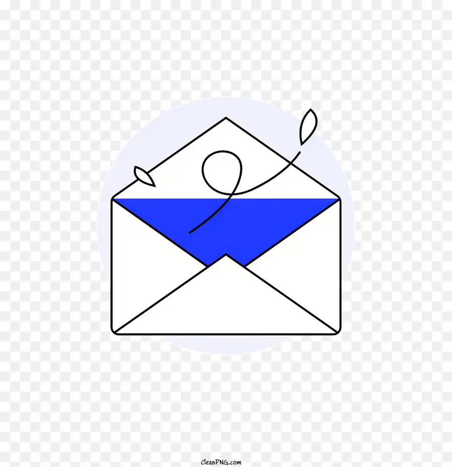 Enveloppe Bleue，Arrow Pointant PNG