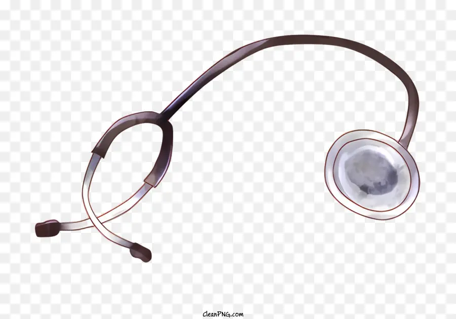 Médical Stéthoscope，Arrière Plan Noir PNG