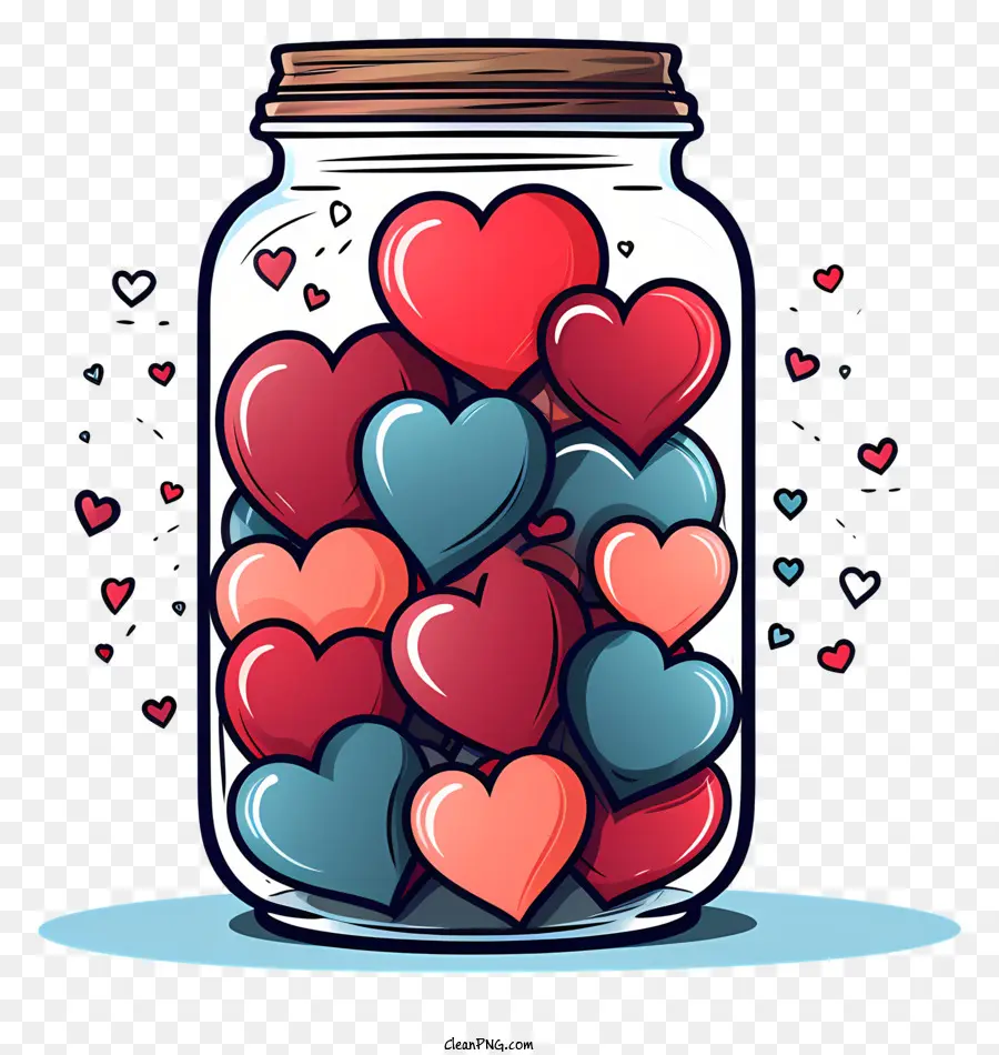 Pot Maçon Avec Coeur，Jar Mason PNG