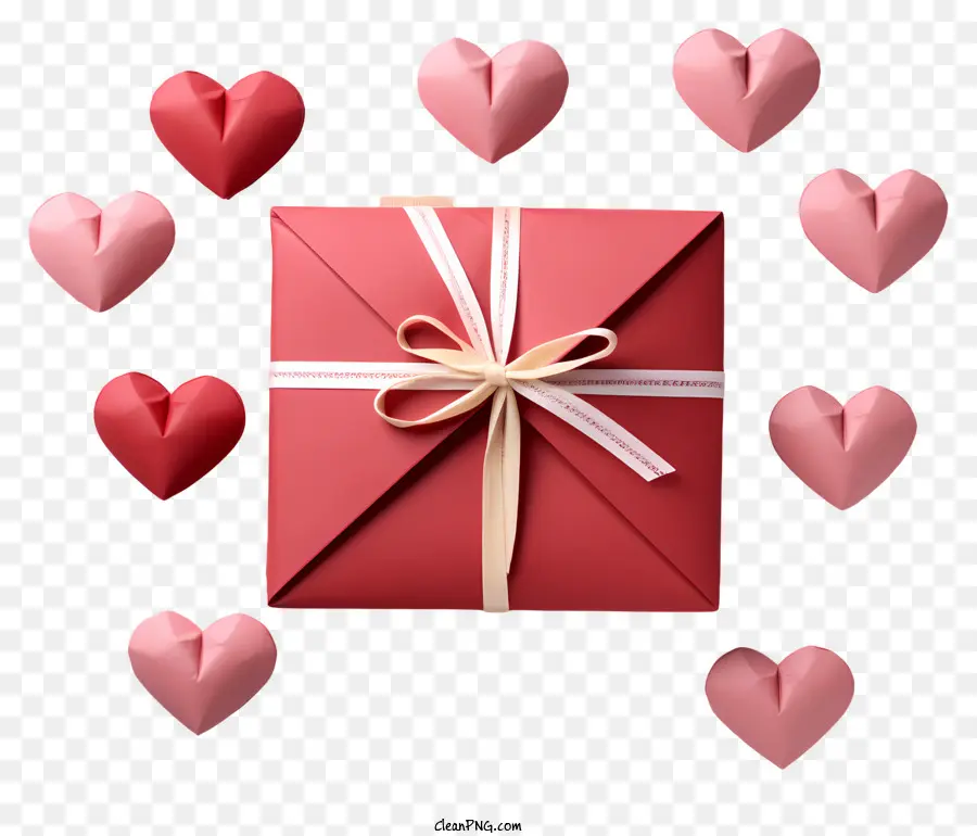 Enveloppe Coeur，Coffret Cadeau PNG