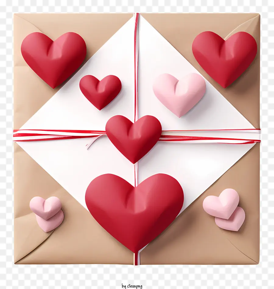 L'enveloppe Du Cœur，Emballage Cadeau PNG