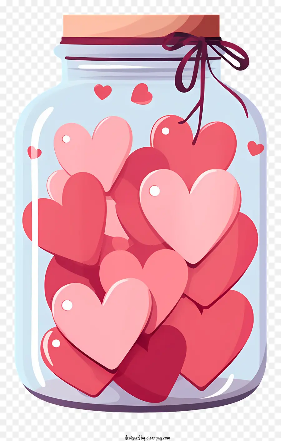 Pot Mason Avec Coeur，Coeurs En Pot PNG