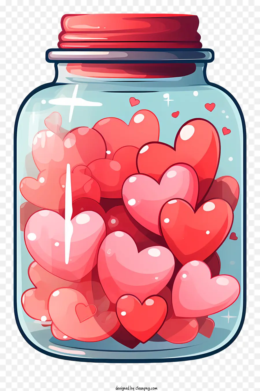 Pot Mason Avec Coeur，Coeurs En Pot PNG