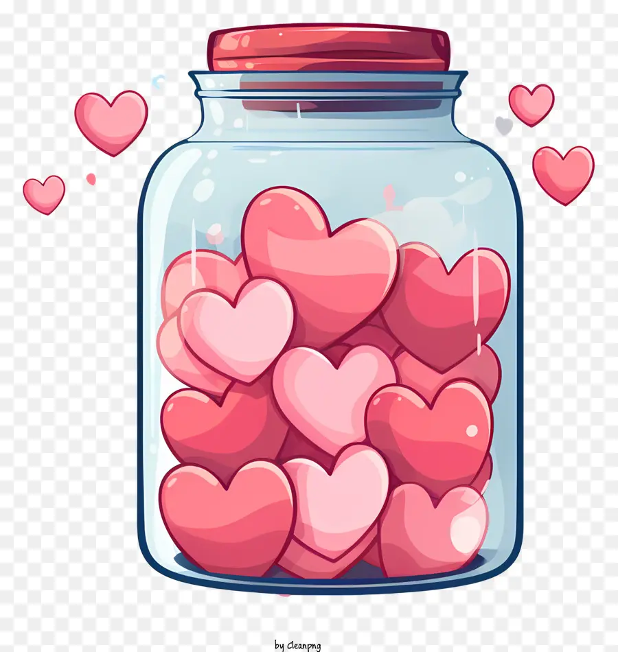 Pot Maçon Avec Coeur，Le Jour De Valentines PNG