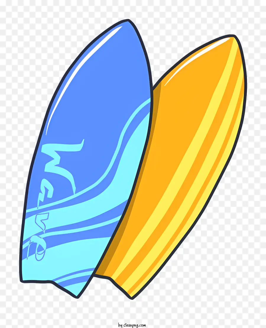 Des Planches De Surf，Bleu Motif De Vague PNG